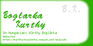 boglarka kurthy business card